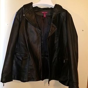 Plus Size Leather Jacket
